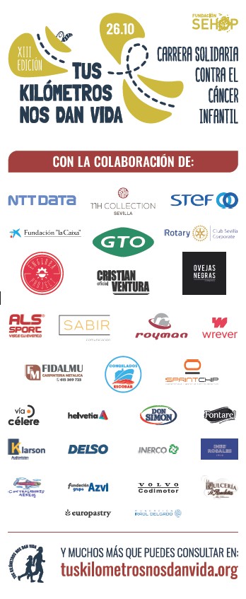 PATROCINADOR ORO 13 ª CARRERA SOLIDARIA CONTRA EL CANCER INFANTIL